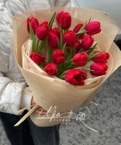 Bó Hoa Tulip Đỏ Thắm - BH111