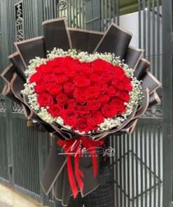 Bó Hoa Hồng Trái Tim - BH014