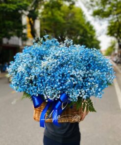 Giỏ Hoa Mây Xanh - GH017