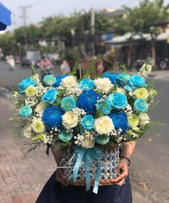 Giỏ Hoa Blue Waves - GH029
