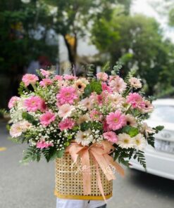 Giỏ Hoa Hoa Đồng Tiền - GH046