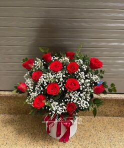 Giỏ Hoa Sắc Đỏ 2 - GH055