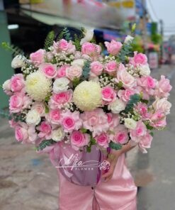 Giỏ Hoa Bóng Hồng - GH077